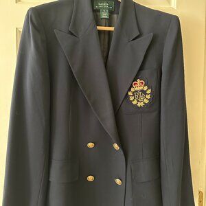 Ralph Lauren Crest Double Breasted Blazer